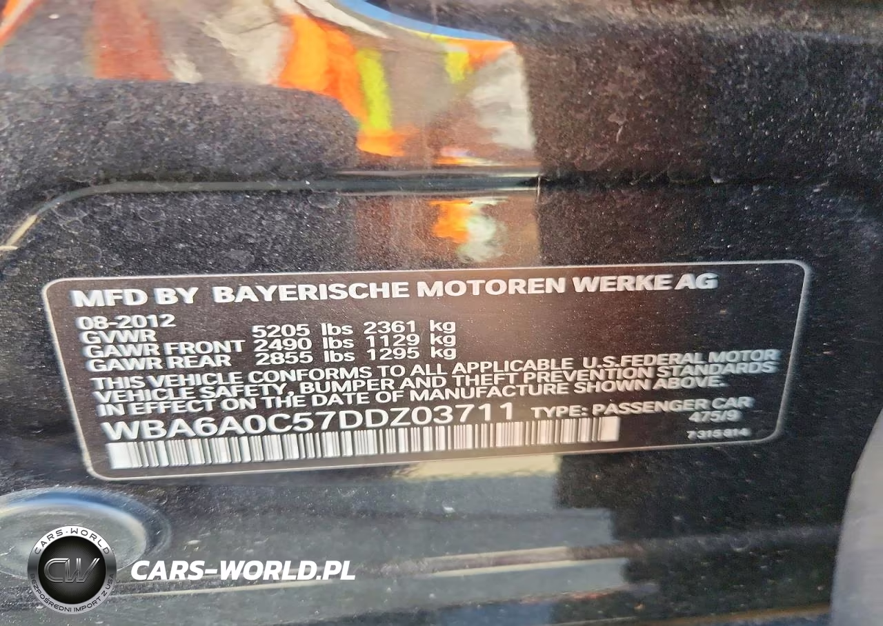 2013 BMW 640 I VIN:WBA6A0C57DDZ03711 - 13