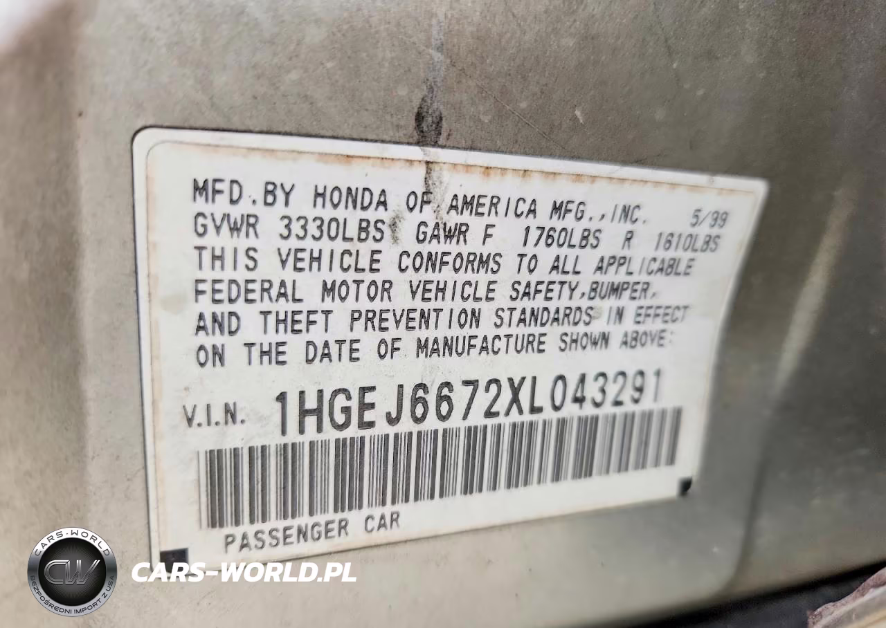 1999 Honda Civic Lx VIN:1HGEJ6672XL043291 - 12