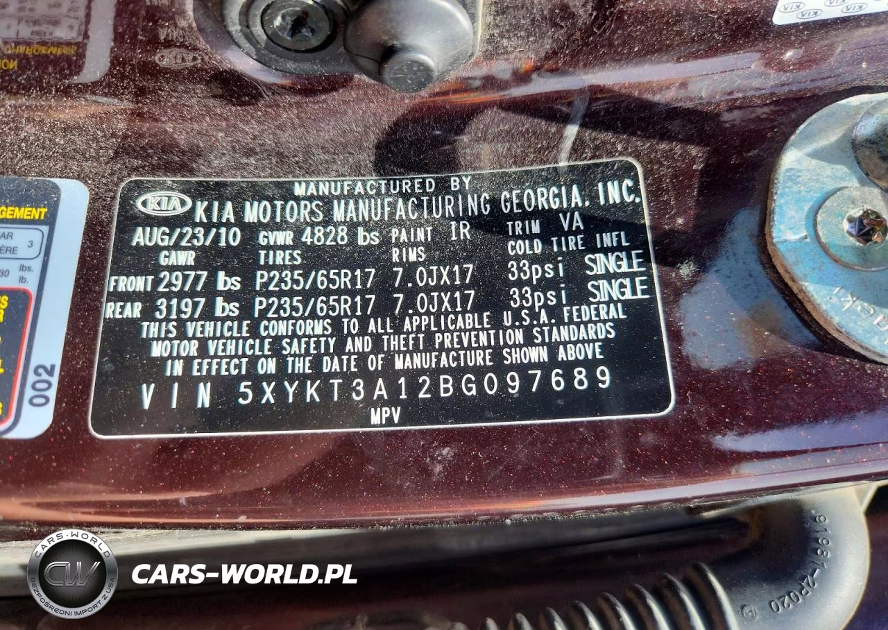 2011 Kia Sorento Lx VIN:5XYKT3A12BG097689 - 13