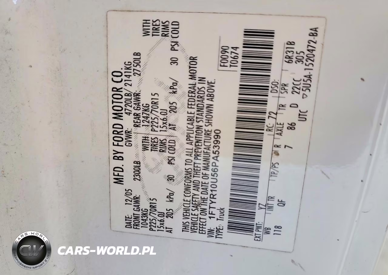 2006 Ford Ranger VIN:1FTYR10U56PA53990 - 12