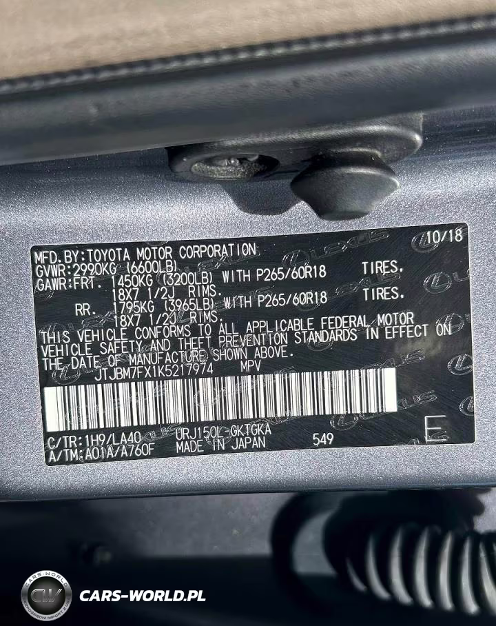 2019 Lexus Gx 460 VIN:JTJBM7FX1K5217974 - 10