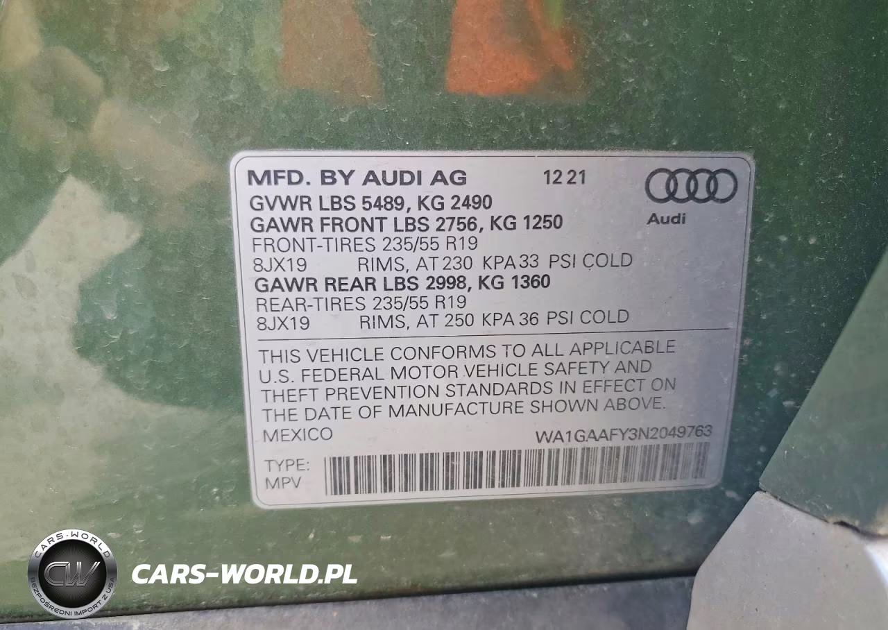 2022 Audi Q5 Premium 45 VIN:WA1GAAFY3N2049763 - 13