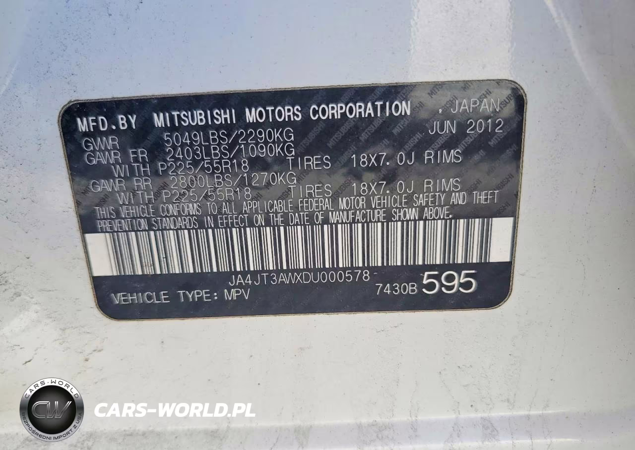 2013 Mits Outlander VIN:JA4JT3AWXDU000578 - 13