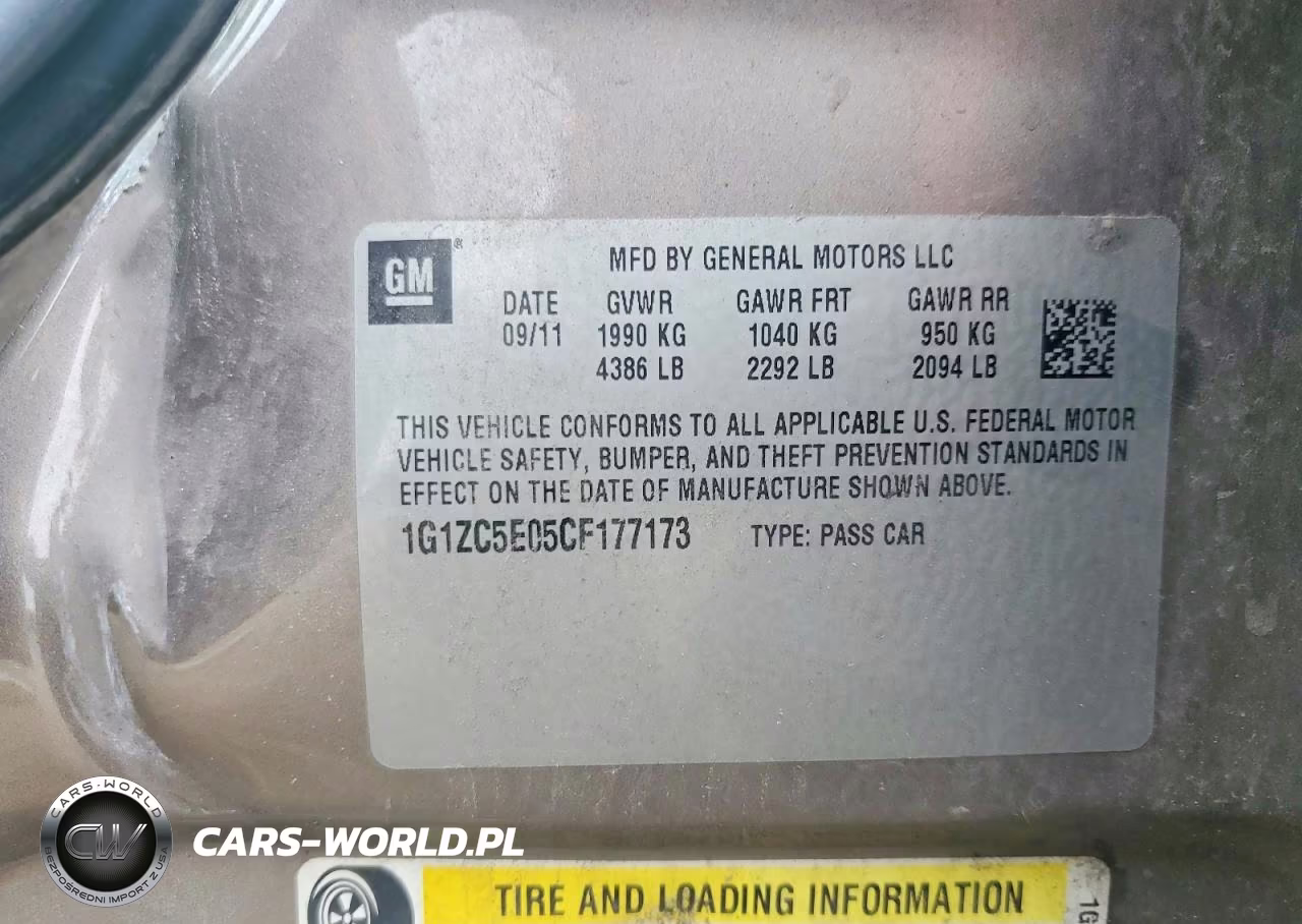 2012 Chevrolet Malibu 1Lt VIN:1G1ZC5E05CF177173 - 13