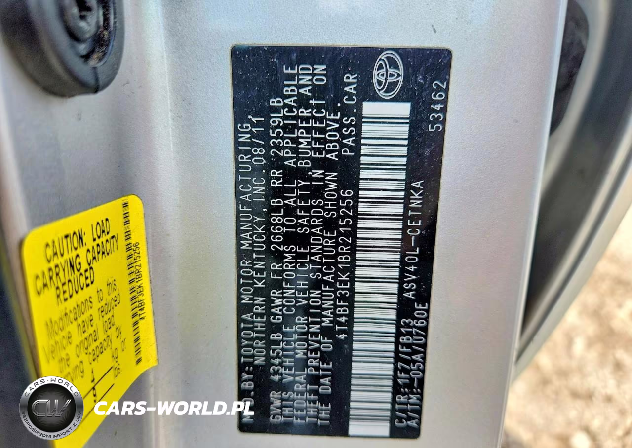 2011 Toyota Camry Le VIN:4T4BF3EK1BR215256 - 12