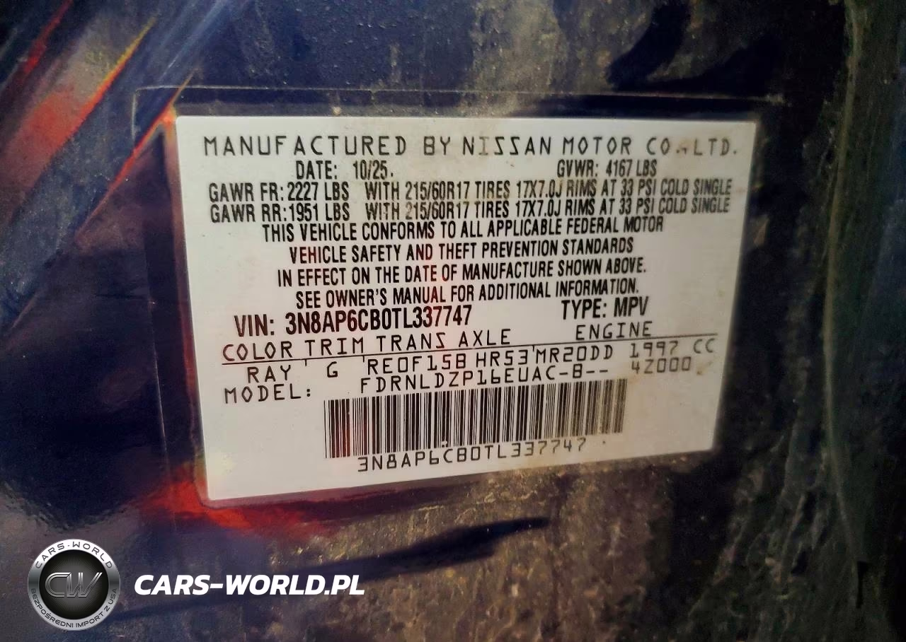2026 Nissan Kicks Sv VIN:3N8AP6CB0TL337747 - 13