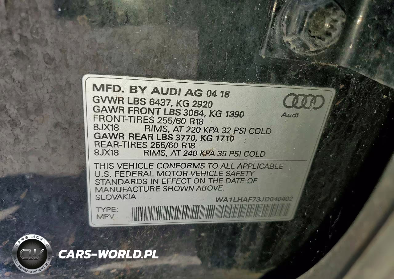 2018 Audi Q7 Premium Plus VIN:WA1LHAF73JD040402 - 14