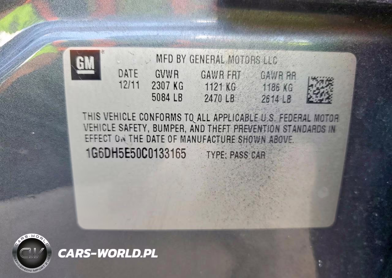 2012 Cadillac Cts Luxury Collection VIN:1G6DH5E50C0133165 - 12