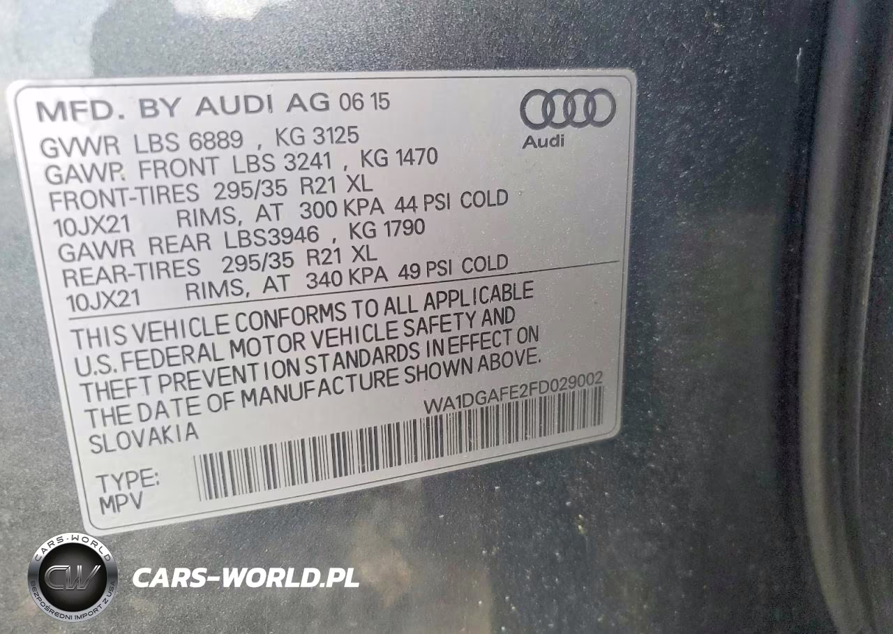 2015 Audi Q7 Prestige VIN:WA1DGAFE2FD029002 - 13