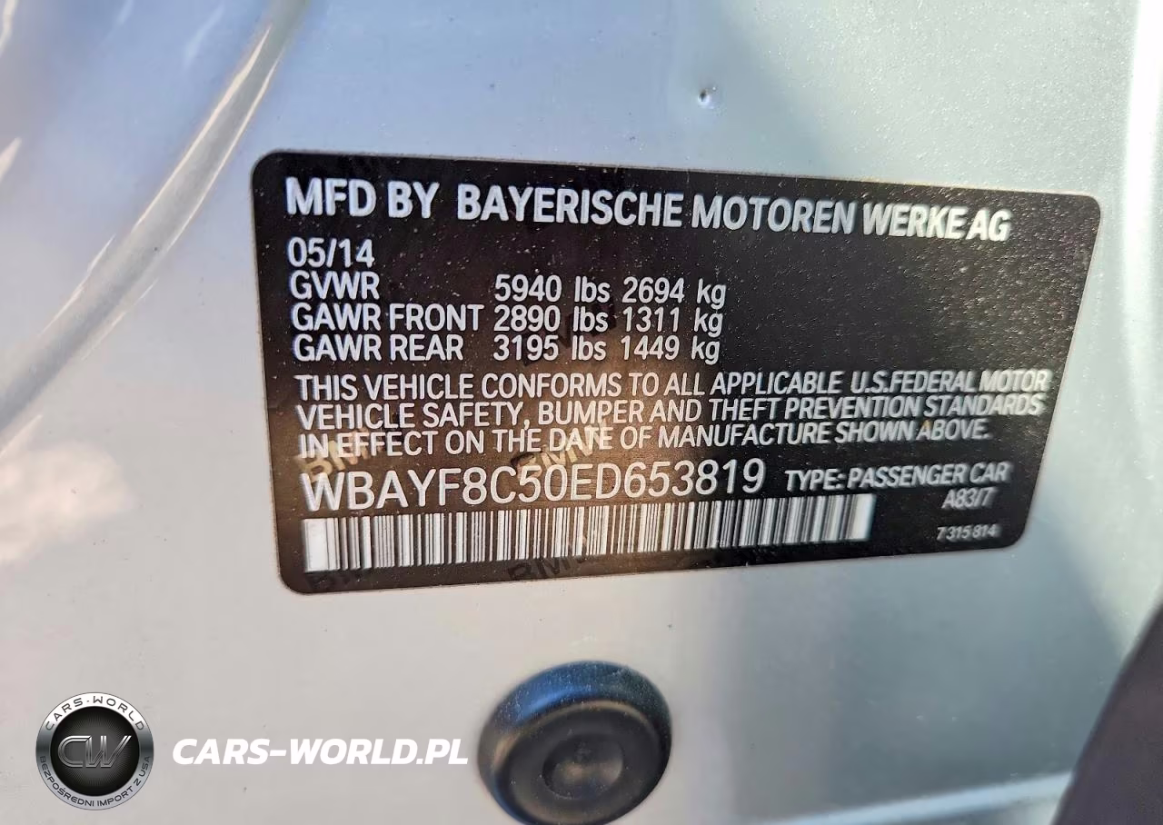 2014 BMW 750 Lxi VIN:WBAYF8C50ED653819 - 12