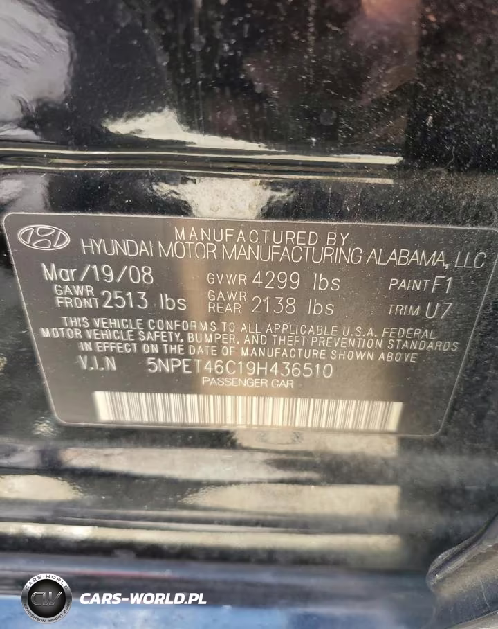 2009 Hyundai Sonata Gls VIN:5NPET46C19H436510 - 12