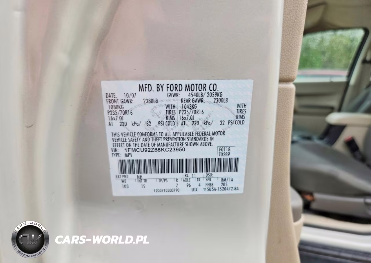 2008 Ford Escape Xls VIN:1FMCU92Z68KC23950 - 13