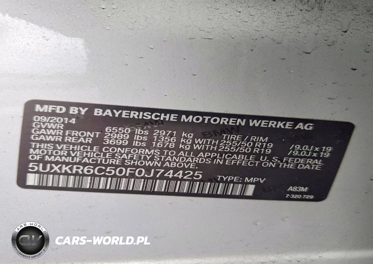 2015 BMW X5 xDrive50I VIN:5UXKR6C50F0J74425 - 14