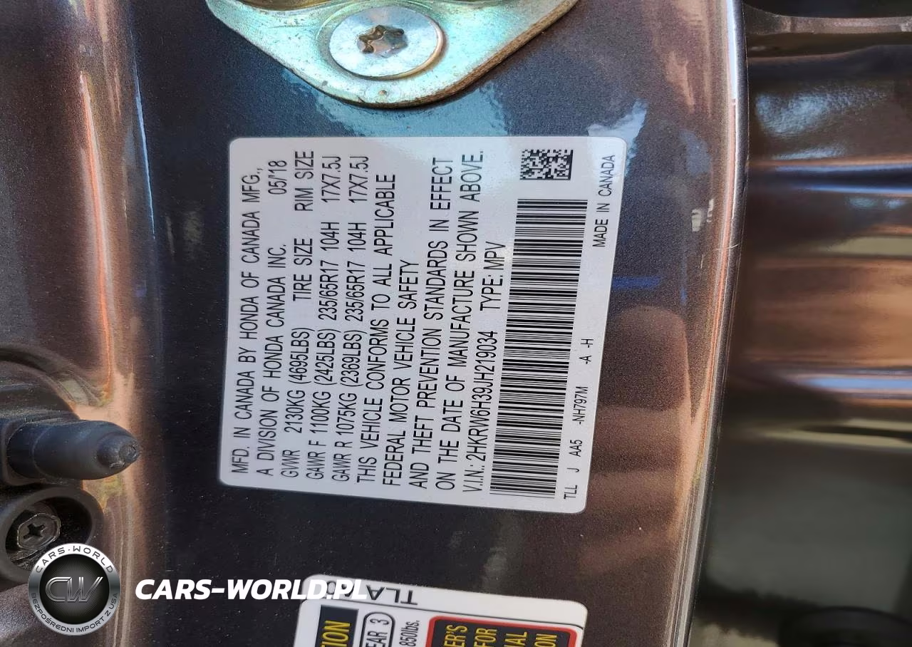 2018 Honda Cr-V Lx VIN:2HKRW6H39JH219034 - 13