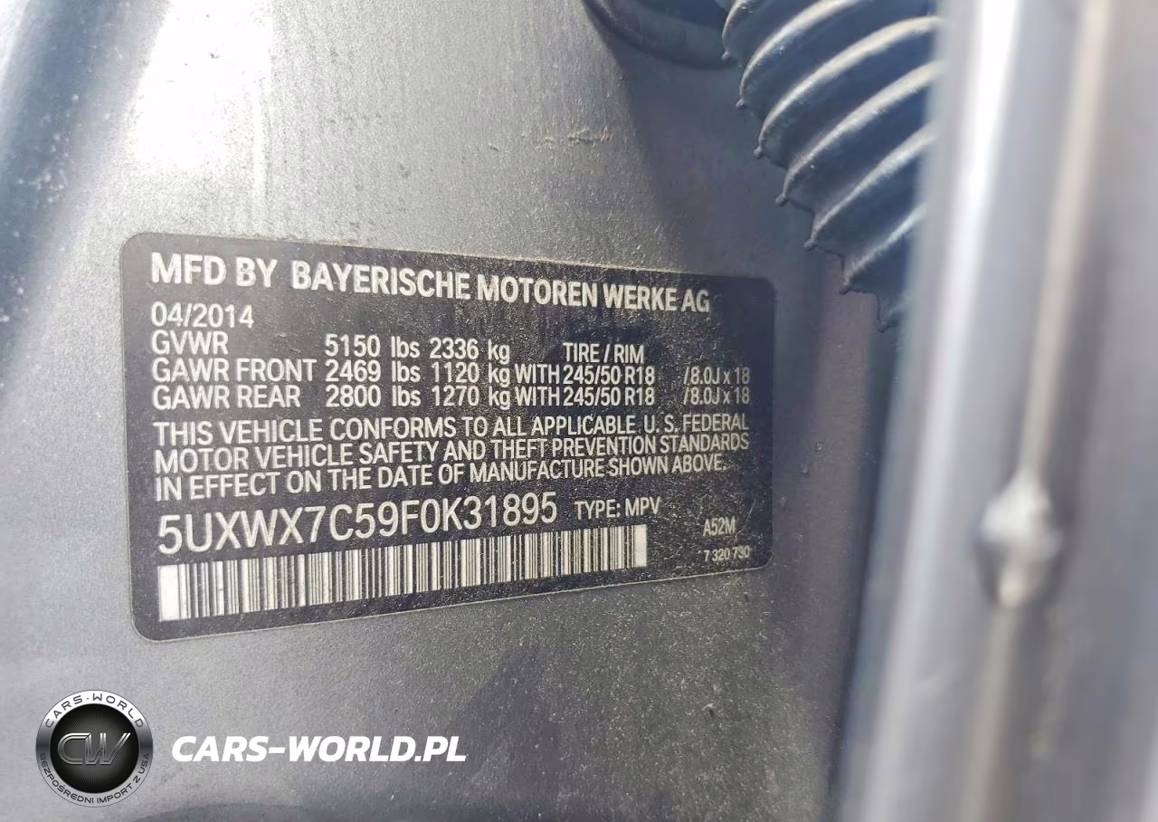 2015 BMW X3 xDrive35I VIN:5UXWX7C59F0K31895 - 13