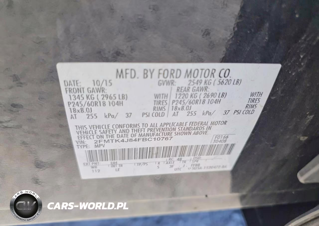 2015 Ford Edge Sel VIN:2FMTK4J84FBC10767 - 13