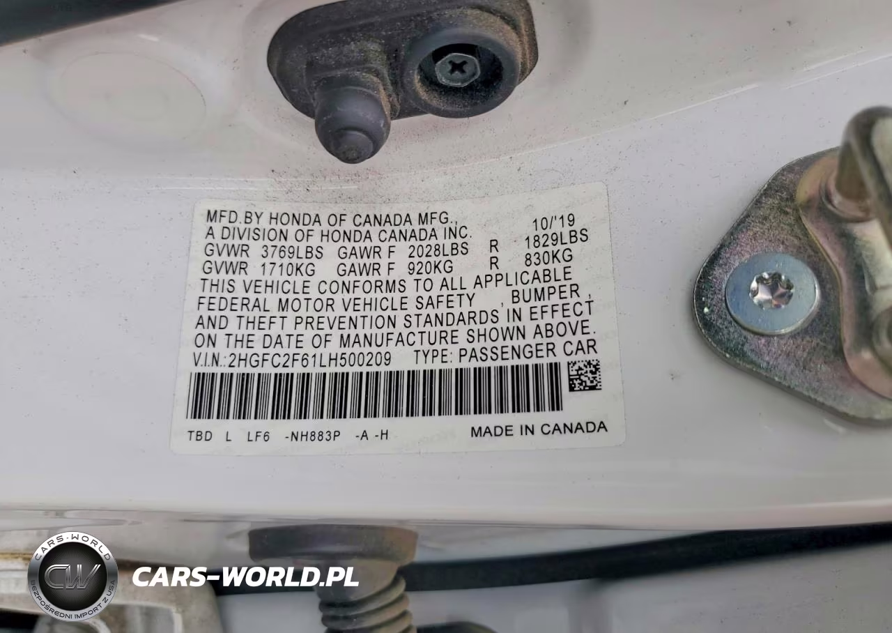 2020 Honda Civic Lx VIN:2HGFC2F61LH500209 - 12