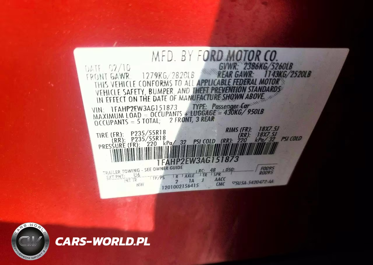 2010 Ford Taurus Sel VIN:1FAHP2EW3AG151873 - 12