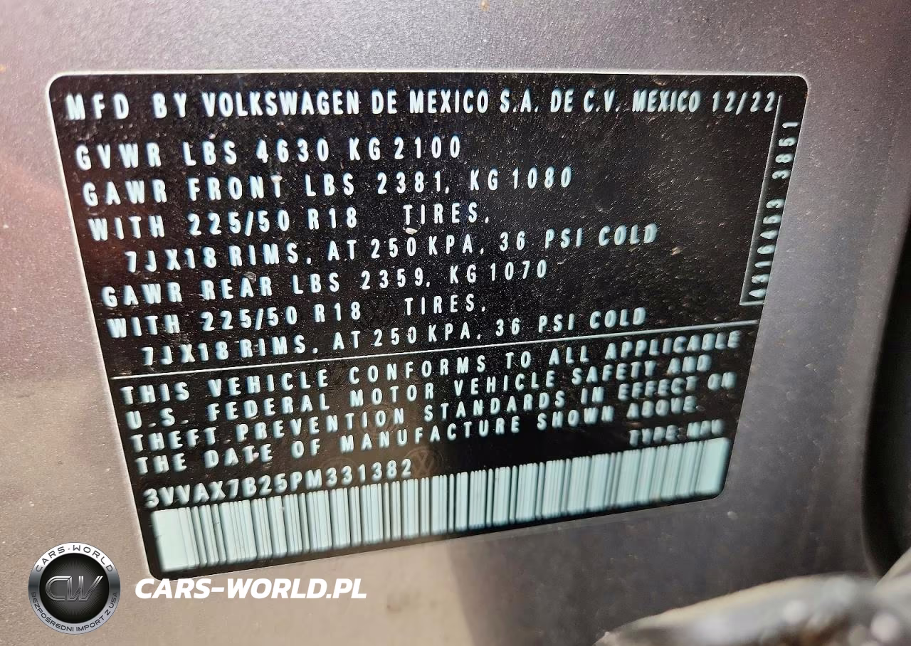 2023 Volkswagen Taos S VIN:3VVAX7B25PM331382 - 13