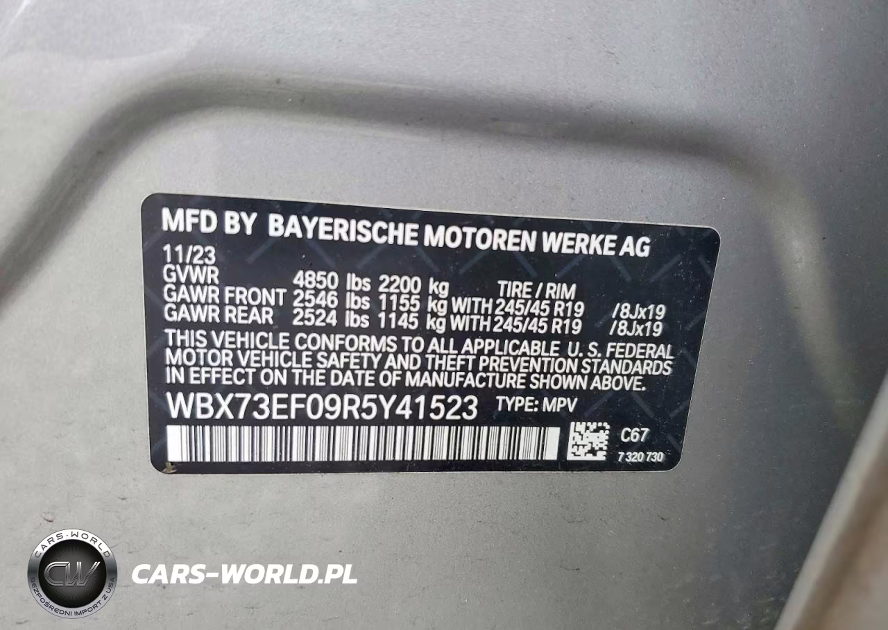 2024 BMW X1 xDrive28I VIN:WBX73EF09R5Y41523 - 13