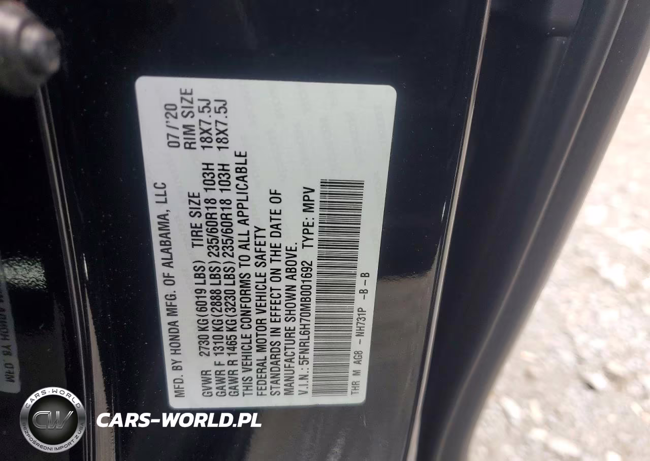 2021 Honda Odyssey Exl VIN:5FNRL6H70MB001692 - 13