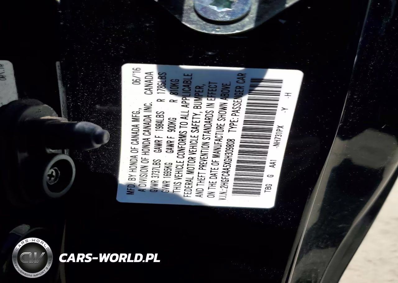 2016 Honda Civic Lx VIN:2HGFC4A5XGH309808 - 12