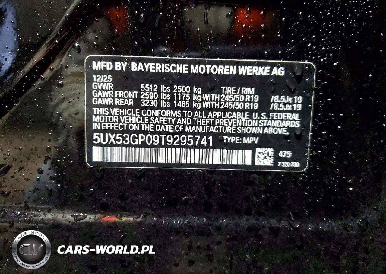 2026 BMW X3 30 xDrive VIN:5UX53GP09T9295741 - 13