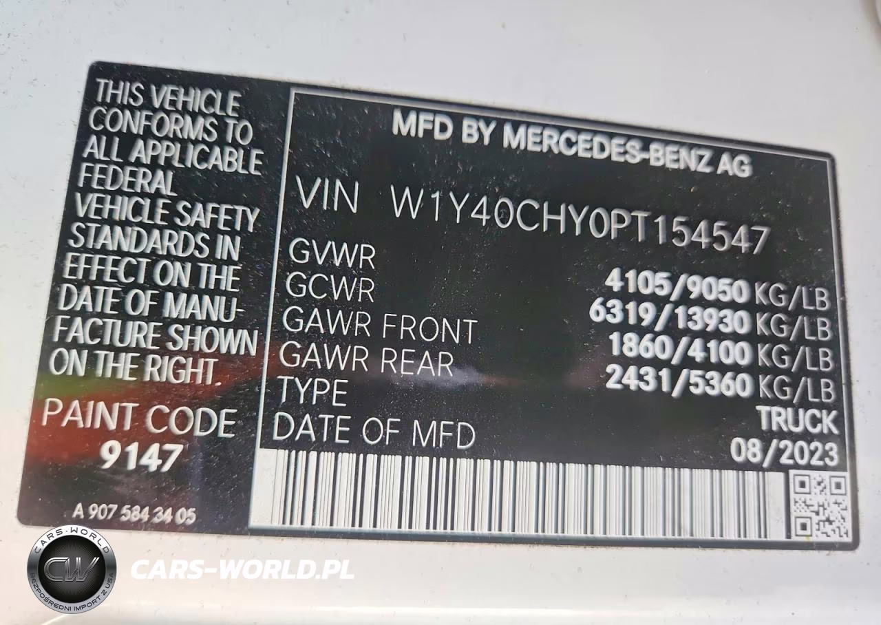 2023 Mercedes-Benz Sprinter 2500 VIN:W1Y40CHY0PT154547 - 13