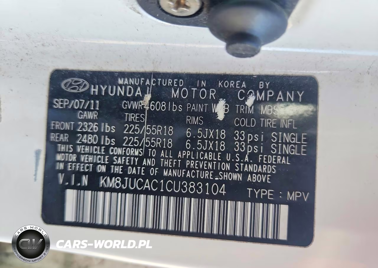 2012 Hyundai Tucson Limited VIN:KM8JUCAC1CU383104 - 13
