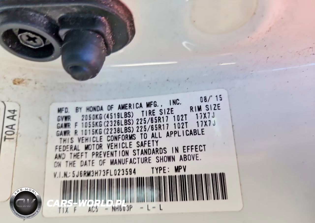 2015 Honda Cr-V Exl VIN:5J6RM3H73FL023594 - 13