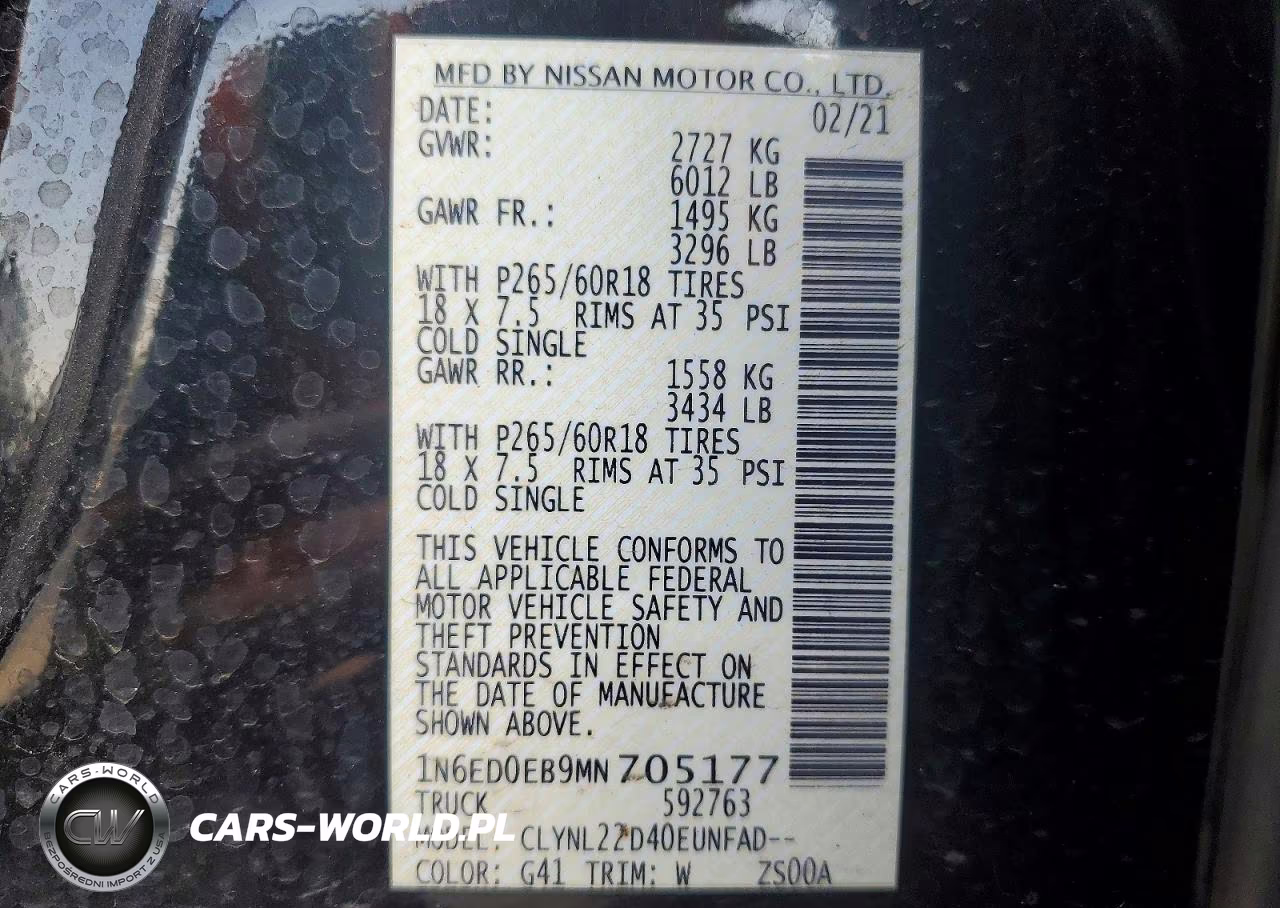 2021 Nissan Frontier Sv VIN:1N6ED0EB9MN705177 - 12