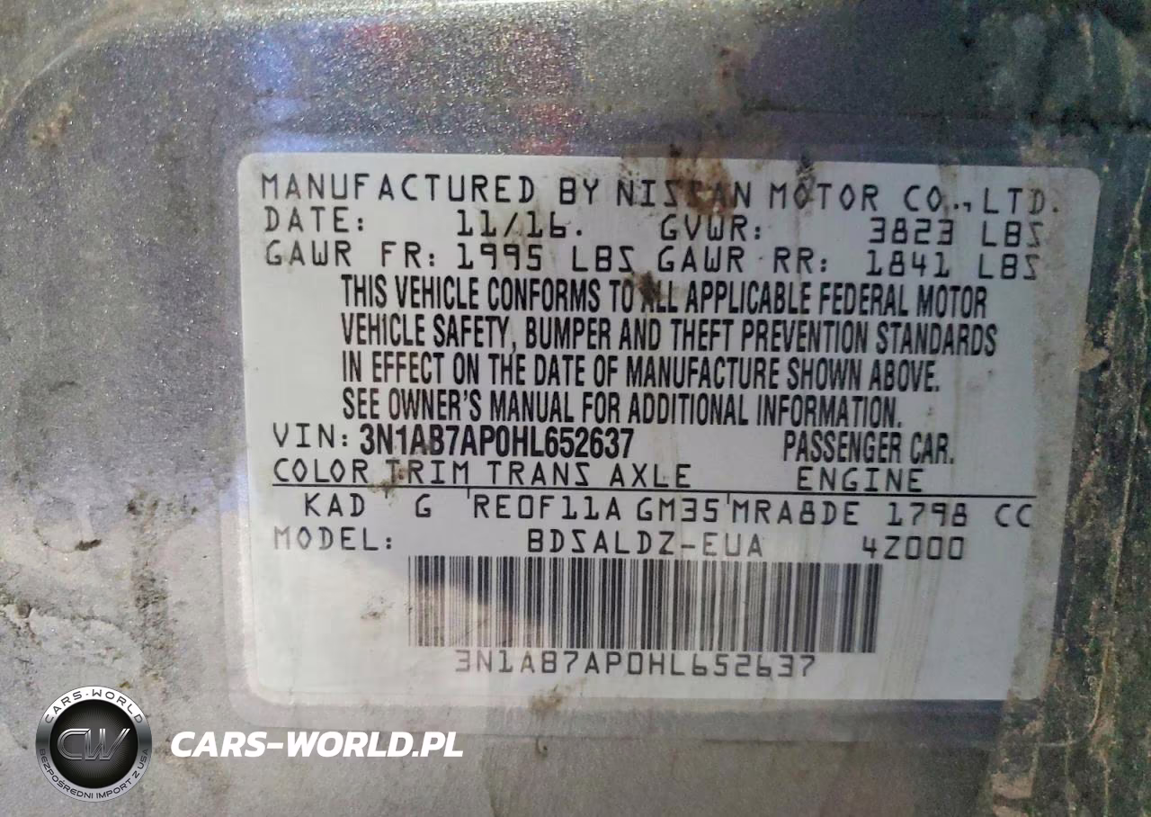 2017 Nissan Sentra Sv VIN:3N1AB7AP0HL652637 - 12