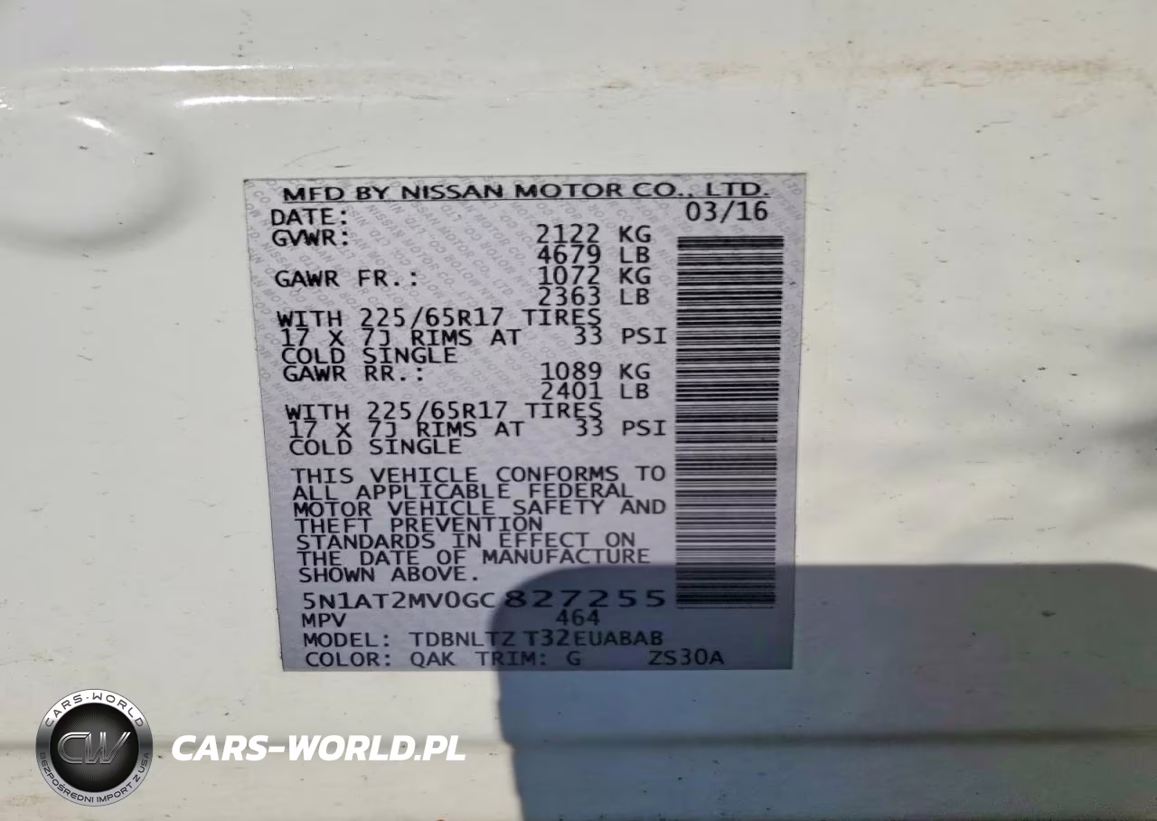 2016 Nissan Rogue Sv VIN:5N1AT2MV0GC827255 - 13