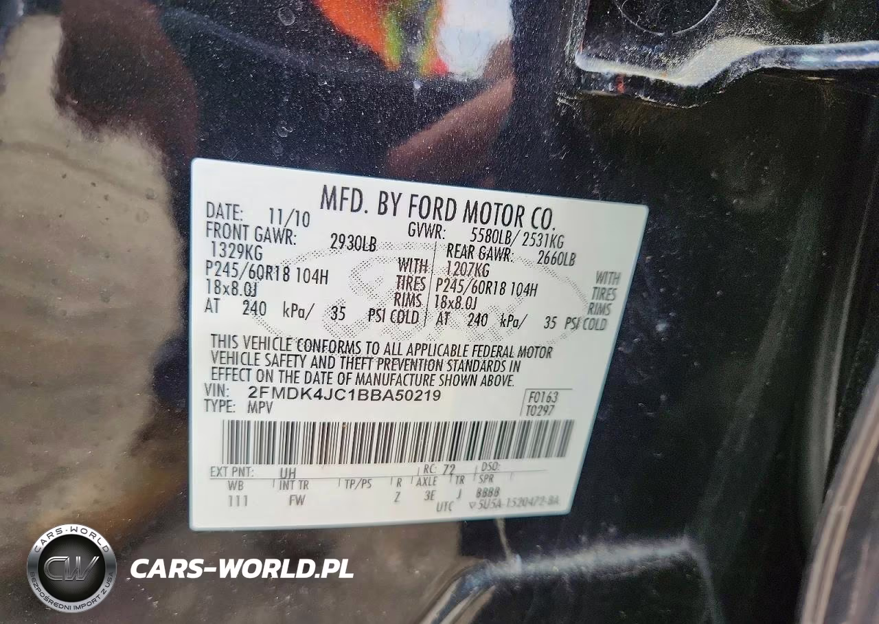 2011 Ford Edge Sel VIN:2FMDK4JC1BBA50219 - 13