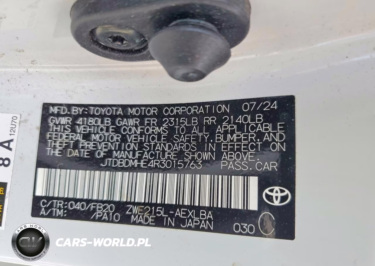2024 Toyota Corolla Hybrid Le VIN:JTDBDMHE4R3015763 - 12