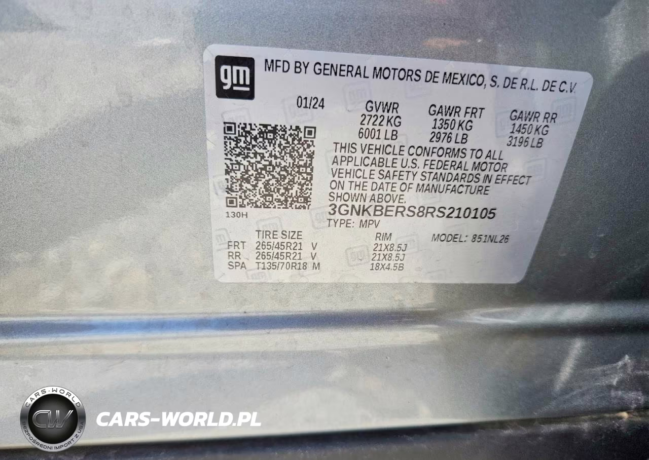 2024 Chevrolet Blazer Rs VIN:3GNKBERS8RS210105 - 13