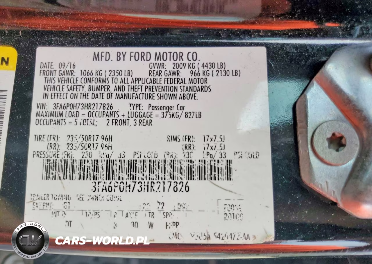 2017 Ford Fusion Se VIN:3FA6P0H73HR217826 - 12