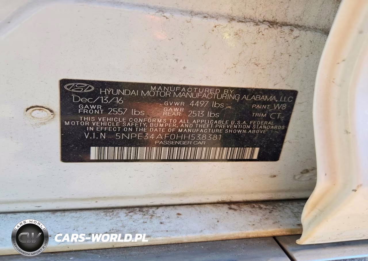 2017 Hyundai Sonata Sport VIN:5NPE34AF0HH538381 - 12