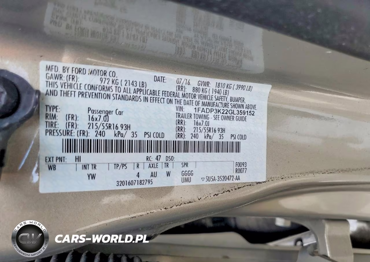 2016 Ford Focus Se VIN:1FADP3K22GL359152 - 13