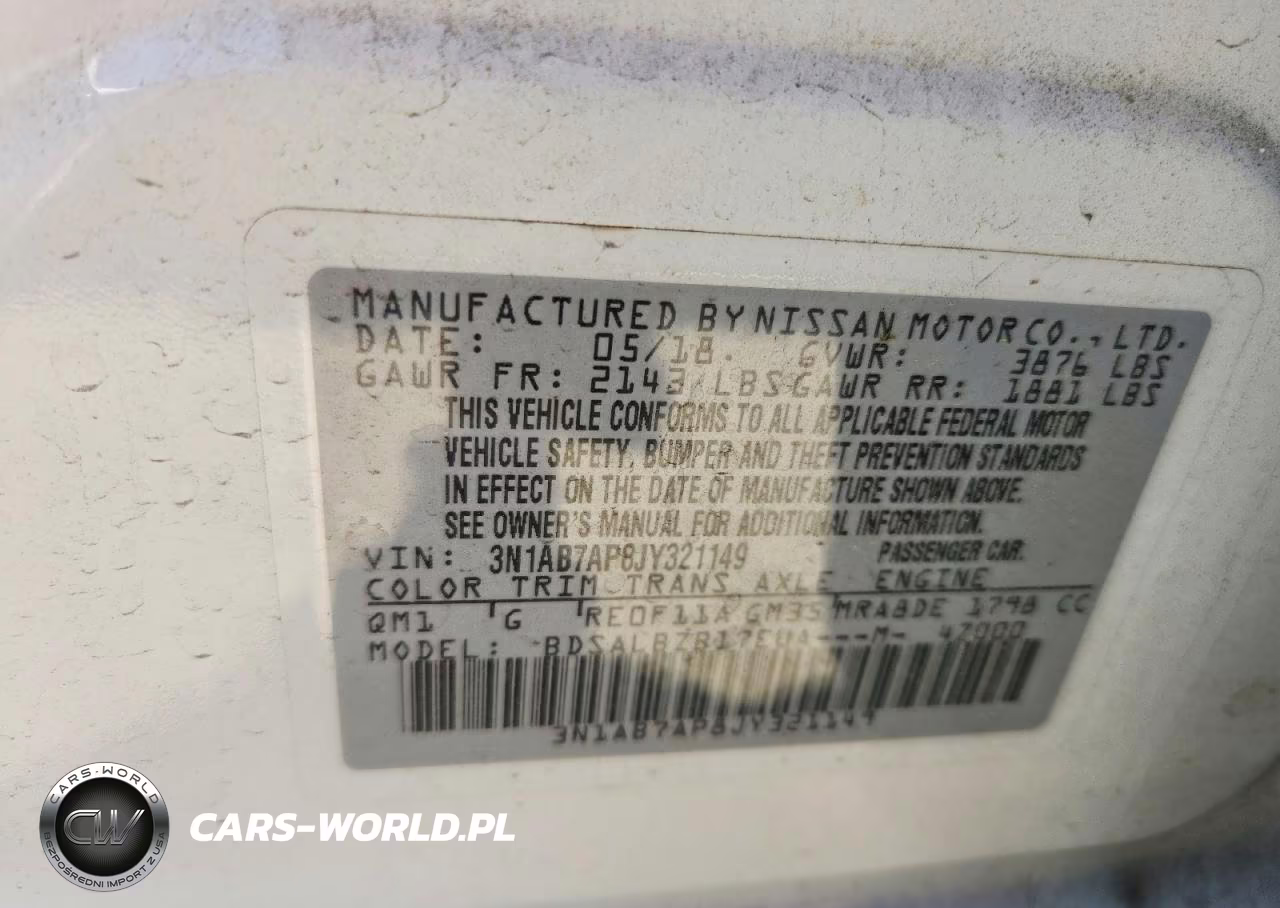 2018 Nissan Sentra S VIN:3N1AB7AP8JY321149 - 12