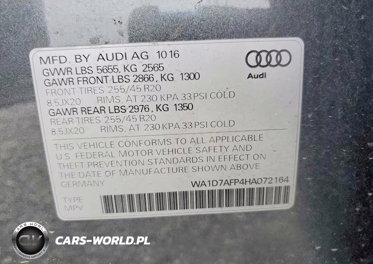 2017 Audi Q5 Premium Plus S-Line VIN:WA1D7AFP4HA072164 - 12
