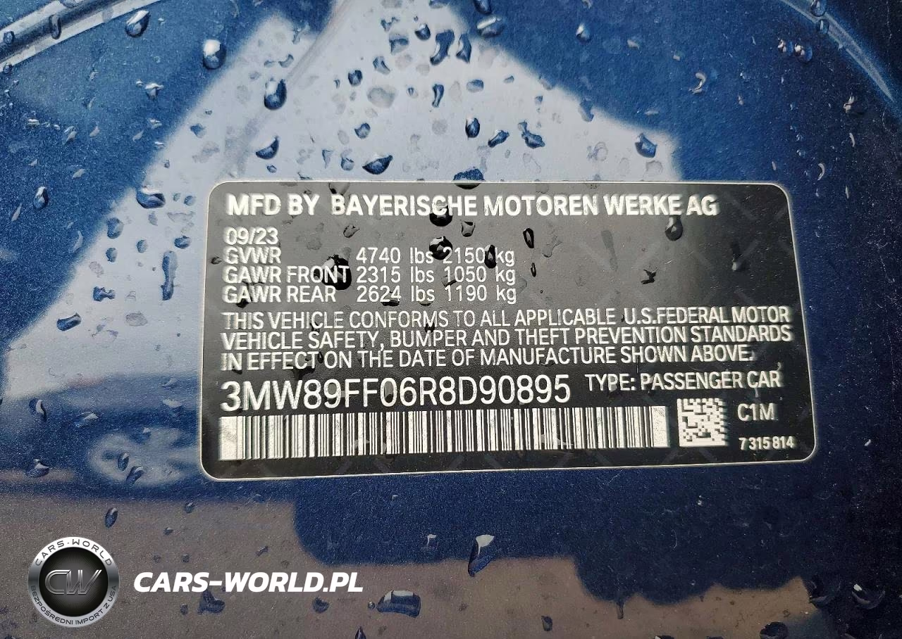 2024 BMW 330Xi VIN:3MW89FF06R8D90895 - 12