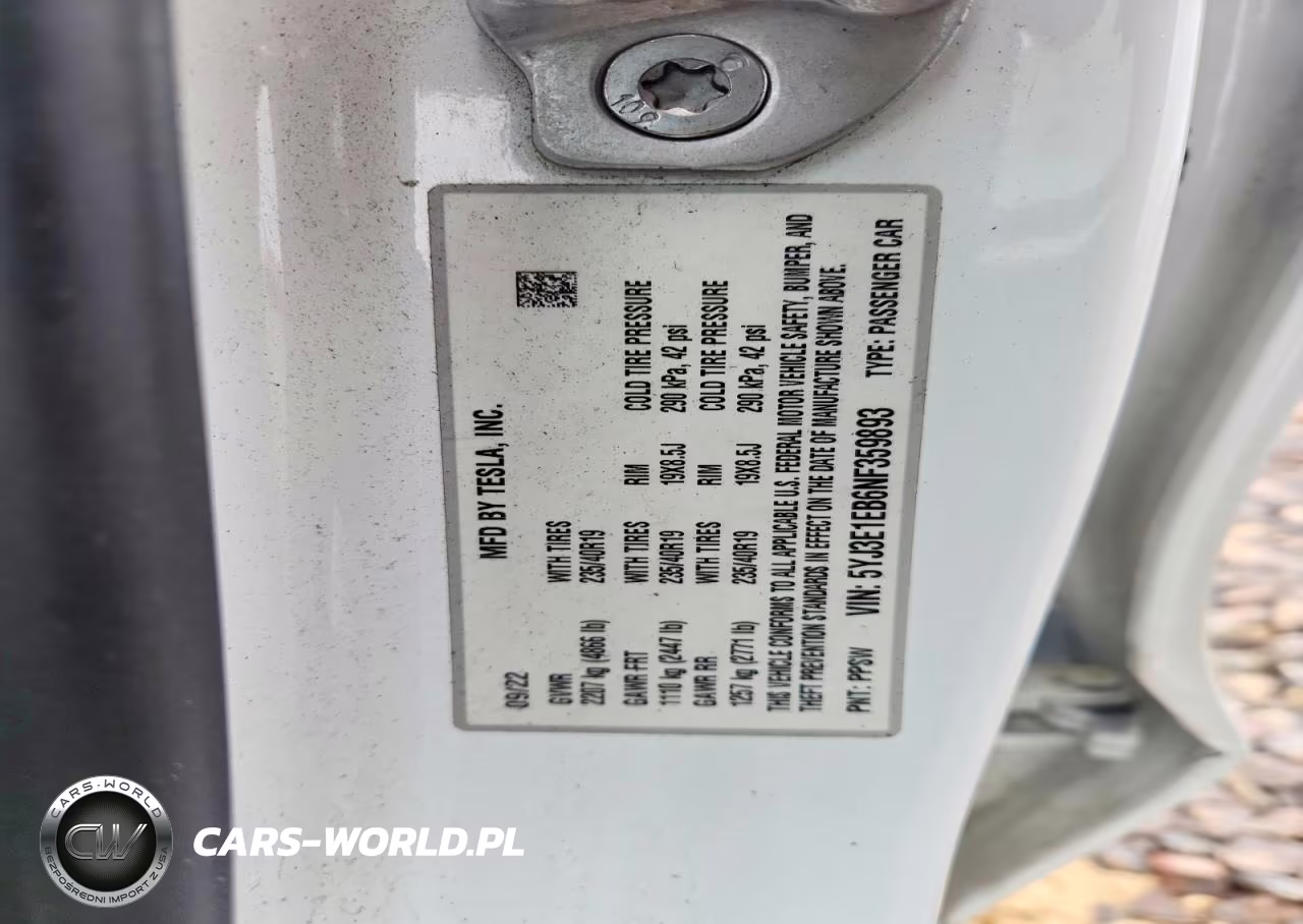 2022 Tesla 3 VIN:5YJ3E1EB6NF359893 - 12