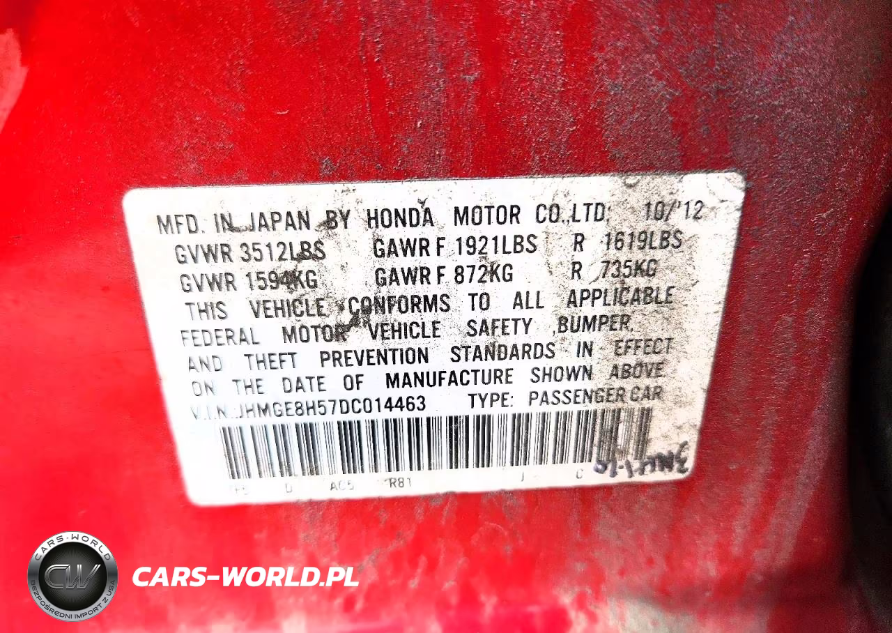 2013 Honda Fit Sport VIN:JHMGE8H57DC014463 - 13