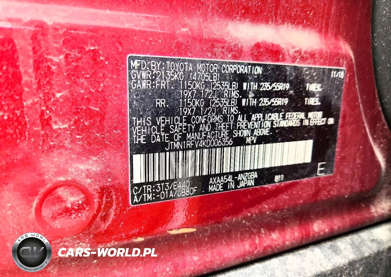 2019 Toyota Rav4 Limited VIN:JTMN1RFV4KD006356 - 13