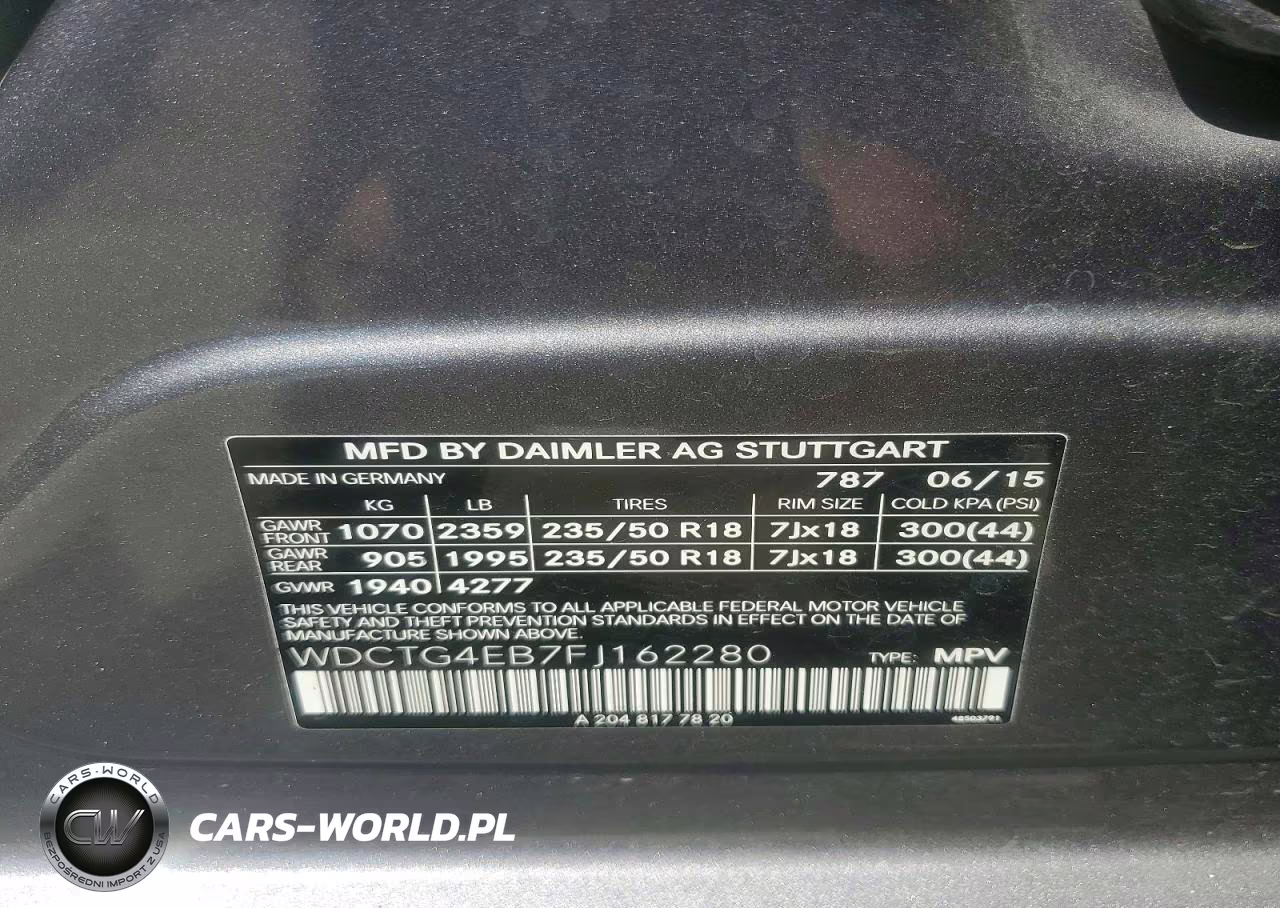 2015 Mercedes-Benz Gla 250 VIN:WDCTG4EB7FJ162280 - 13