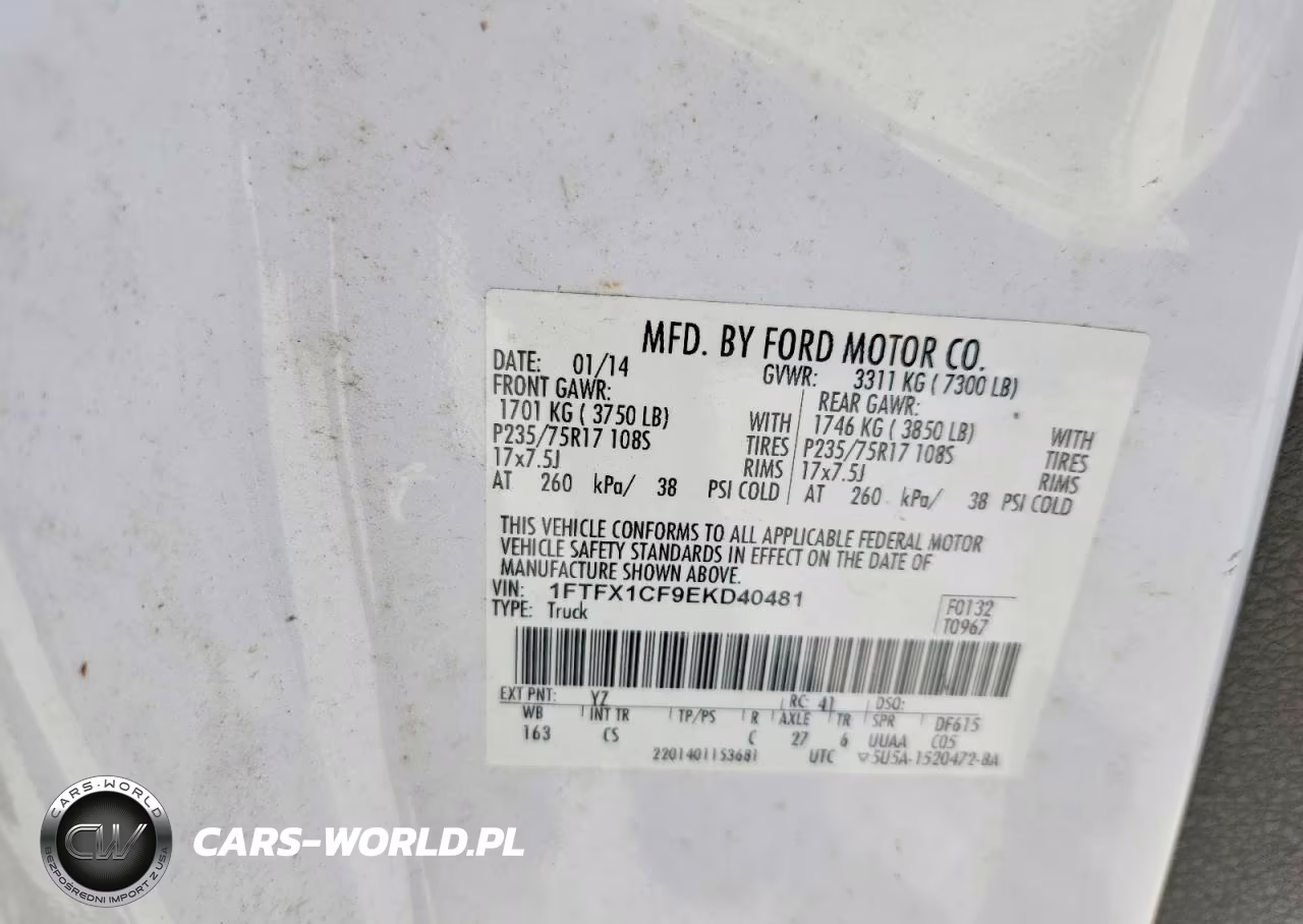 2014 Ford F150 Super Cab VIN:1FTFX1CF9EKD40481 - 12