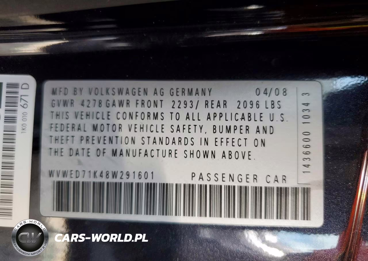 2008 Volkswagen Gti VIN:WVWED71K48W291601 - 12