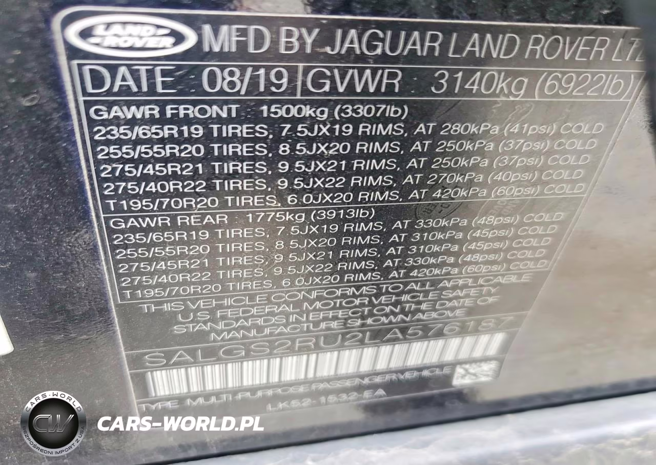 2020 Land Rover Range Rover Hse VIN:SALGS2RU2LA576187 - 13