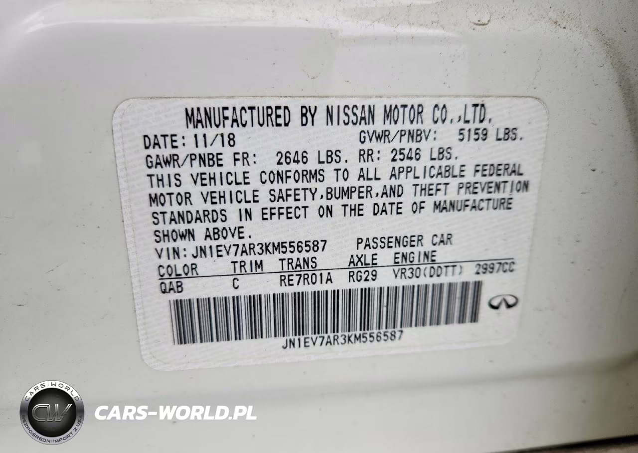2019 Infiniti Q50 3.0T Luxe VIN:JN1EV7AR3KM556587 - 12